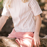 Pehr-Dropped Shoulder Short Sleeve T-Shirt-Stripes Away Peony-2