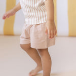 Pehr-Dropped Shoulder Short Sleeve T-Shirt-Stripes Away Peony-5