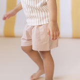 Pehr-Dropped Shoulder Short Sleeve T-Shirt-Stripes Away Peony-5