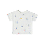 Dropped Shoulder Short Sleeve T-Shirt- Set Sail