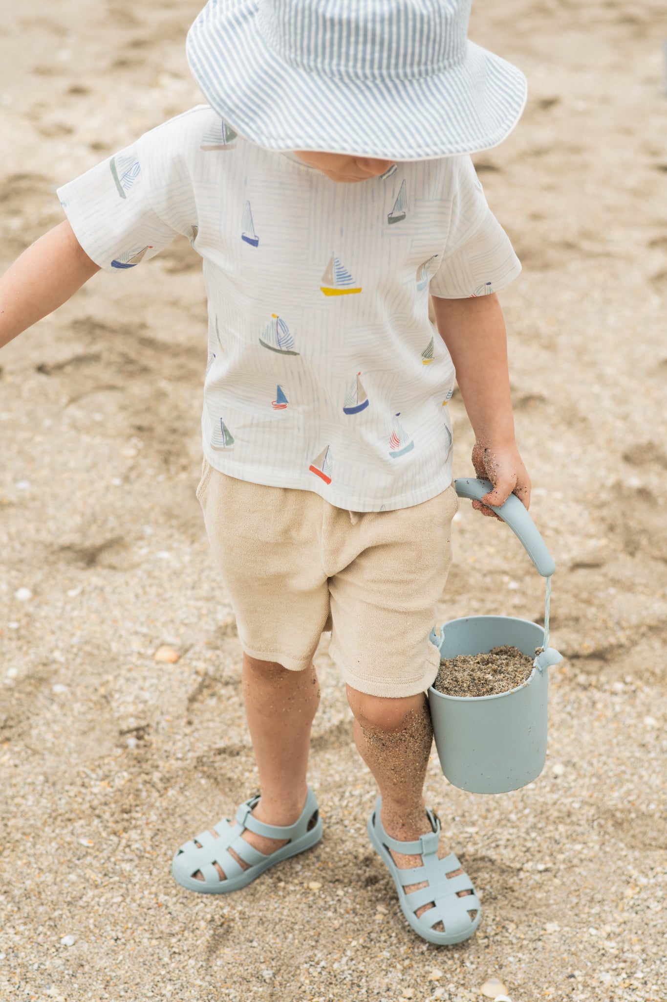 Dropped Shoulder Short Sleeve T-Shirt- Set Sail