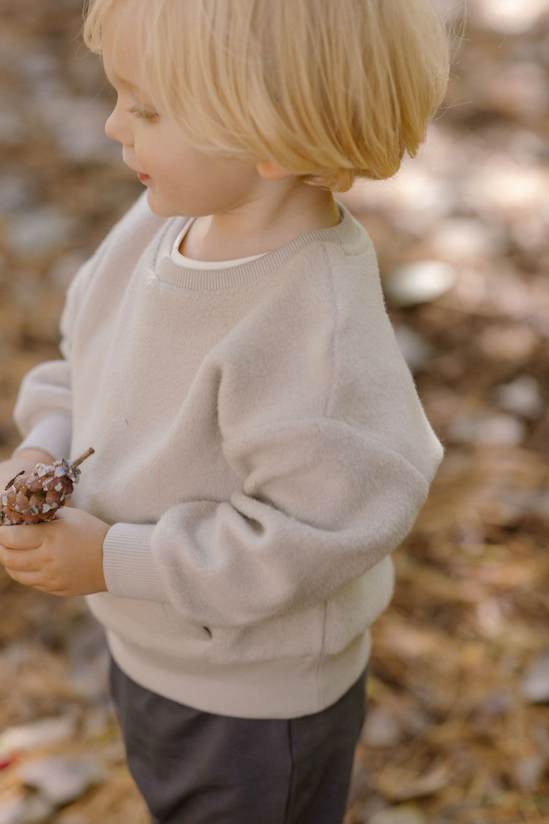 Pehr-Teddy Fleece Dropped Shoulder Sweatshirt-Stone-6