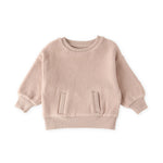Pehr-Teddy Fleece Dropped Shoulder Sweatshirt-Rose Pink-1
