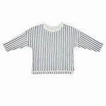 Pehr-Dropped Shoulder Long Sleeve Toddler Top-Stripes Away Ink Blue-1