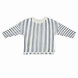 Pehr-Dropped Shoulder Long Sleeve Toddler Top-Stripes Away Ink Blue-1