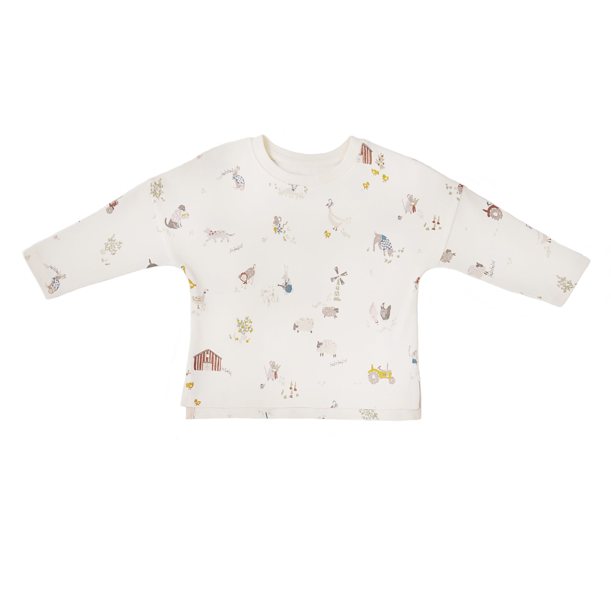 Dropped Shoulder Long Sleeve Top