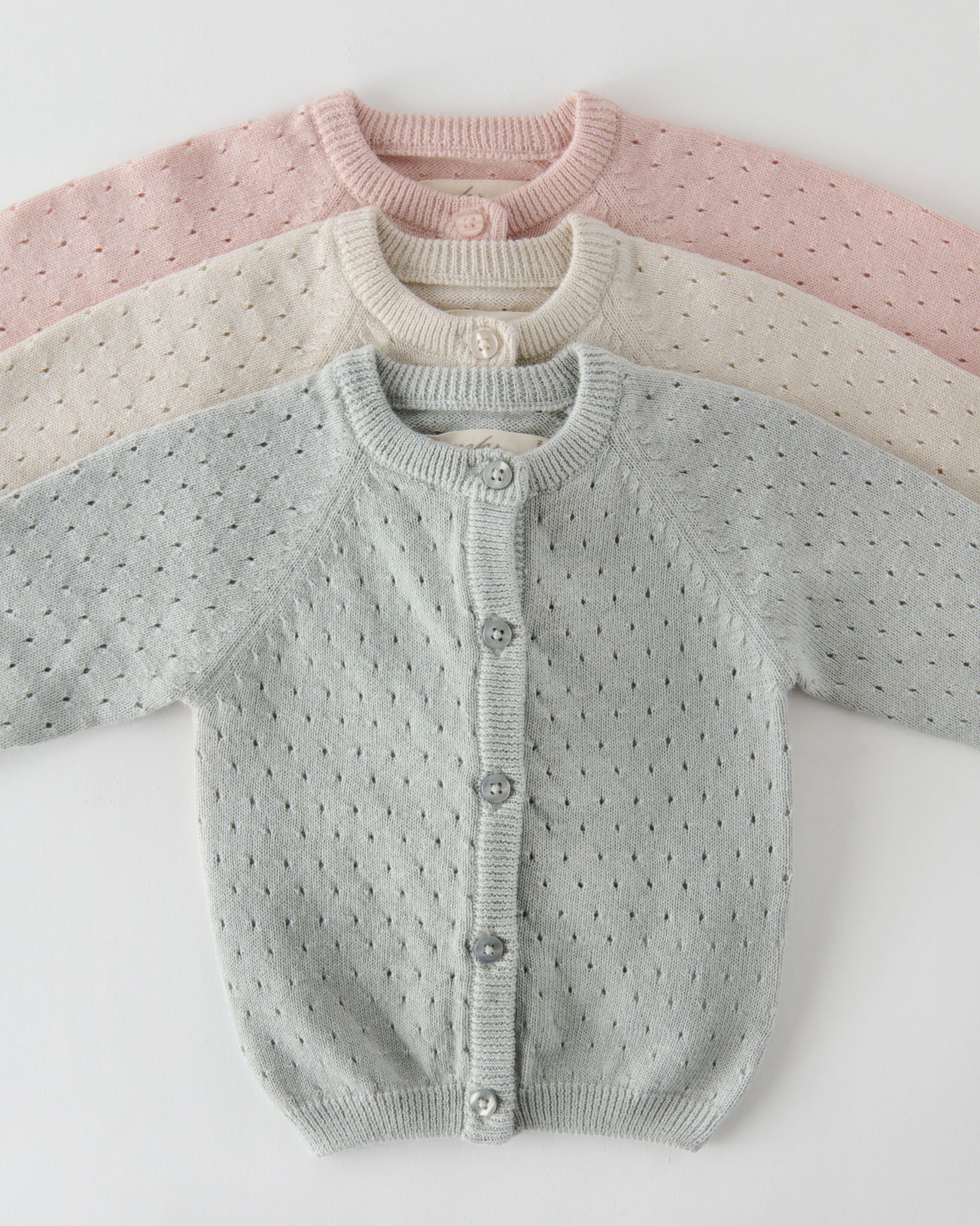 Pehr-Dotty Knit Sweater-Soft Peony-Baby-3