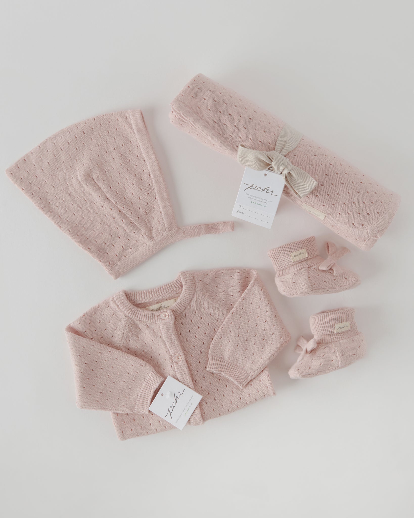 Pehr-Dotty Knit Sweater-Soft Peony-Baby-4