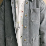 Pehr-Vintage Twill Chore Jacket-Charcoal-2