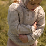 Pehr-Cotton Knit Toddler Sweater-Stone-4