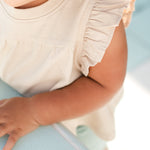 Pehr-Garment Dye Ruffle T-Shirt-Sand-5