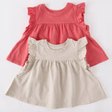 Pehr-Garment Dye Ruffle T-Shirt-Sand-6