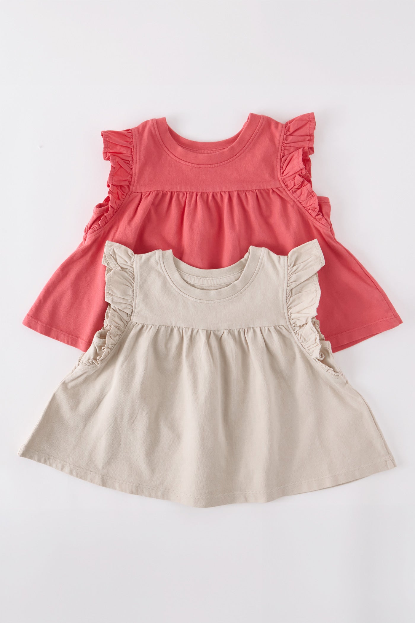 Pehr-Garment Dye Ruffle T-Shirt-Sand-6