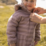 Pehr-Sherpa Lined Storm Jacket with Ruffle-Thistle Stripe-3