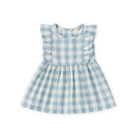 Checkmate Flutter Dress-Pond