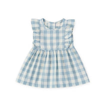 Checkmate Flutter Dress-Pond
