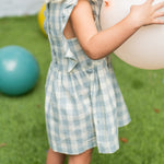 Checkmate Flutter Dress-Pond