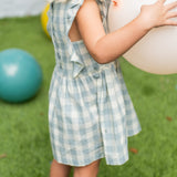 Checkmate Flutter Dress-Pond