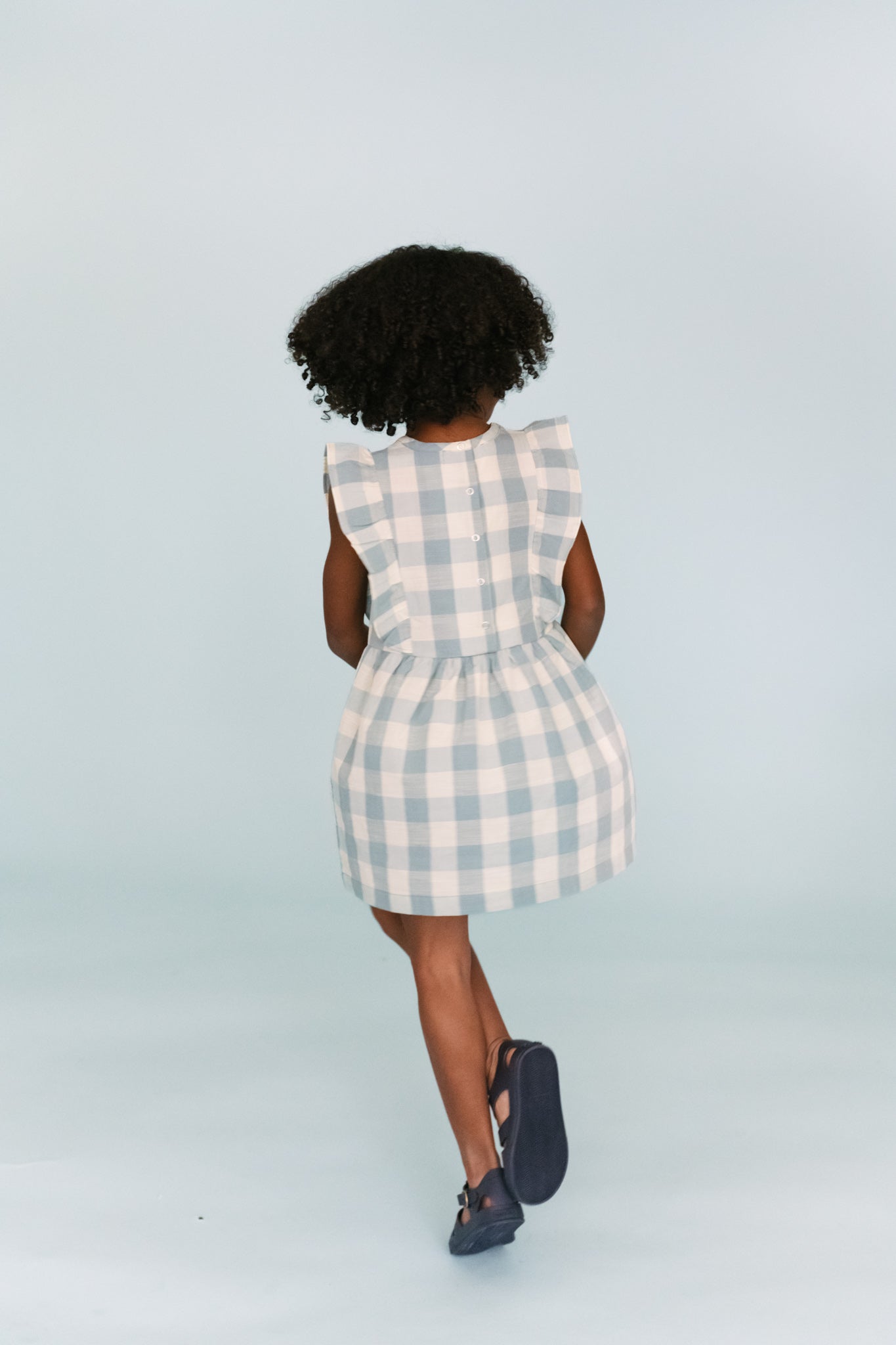Checkmate Flutter Dress-Pond