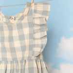 Checkmate Flutter Dress-Pond