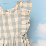 Checkmate Flutter Dress-Pond