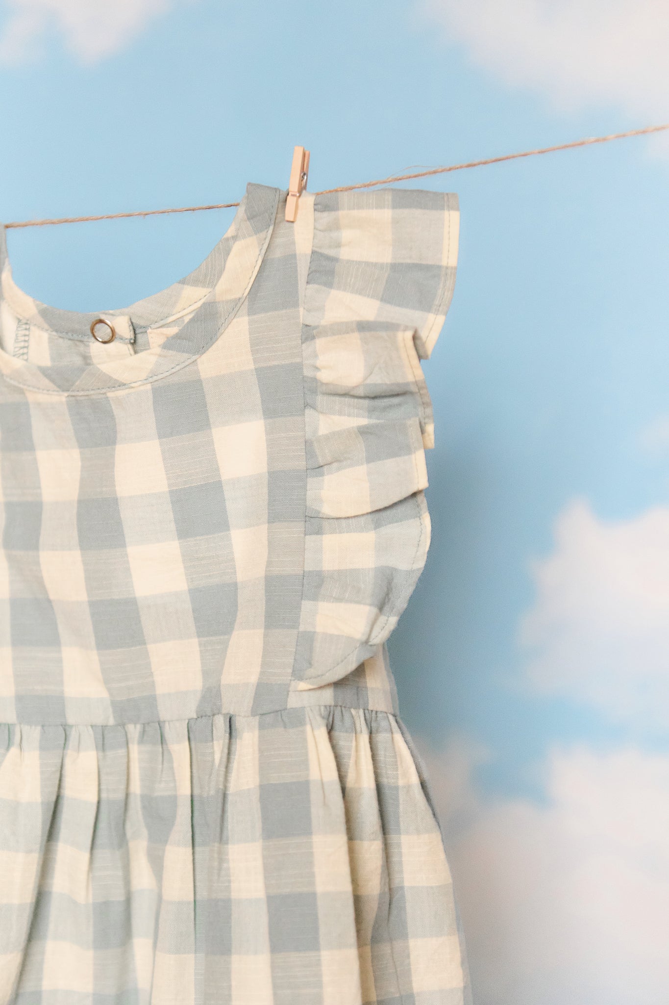 Checkmate Flutter Dress-Pond