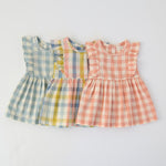 Checkmate Flutter Dress-Pond