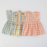 Checkmate Flutter Dress-Pond