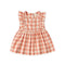 Checkmate Flutter Dress-Melon