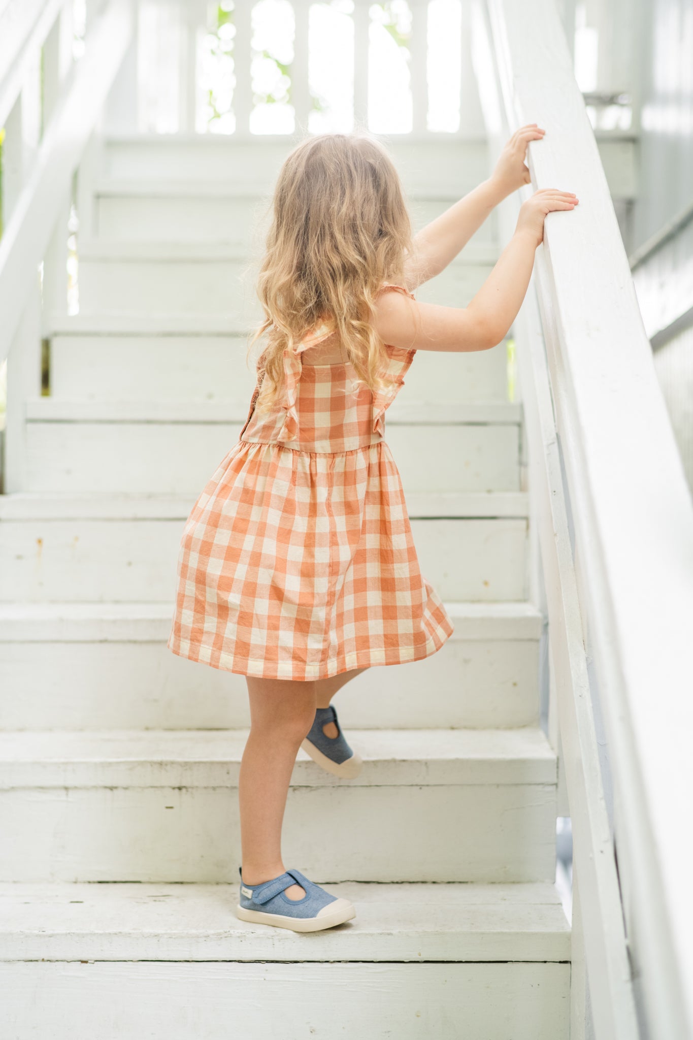 Checkmate Flutter Dress-Melon