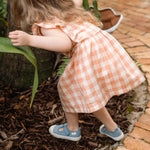Checkmate Flutter Dress-Melon