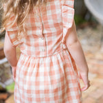 Checkmate Flutter Dress-Melon