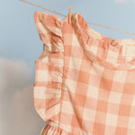 Checkmate Flutter Dress-Melon