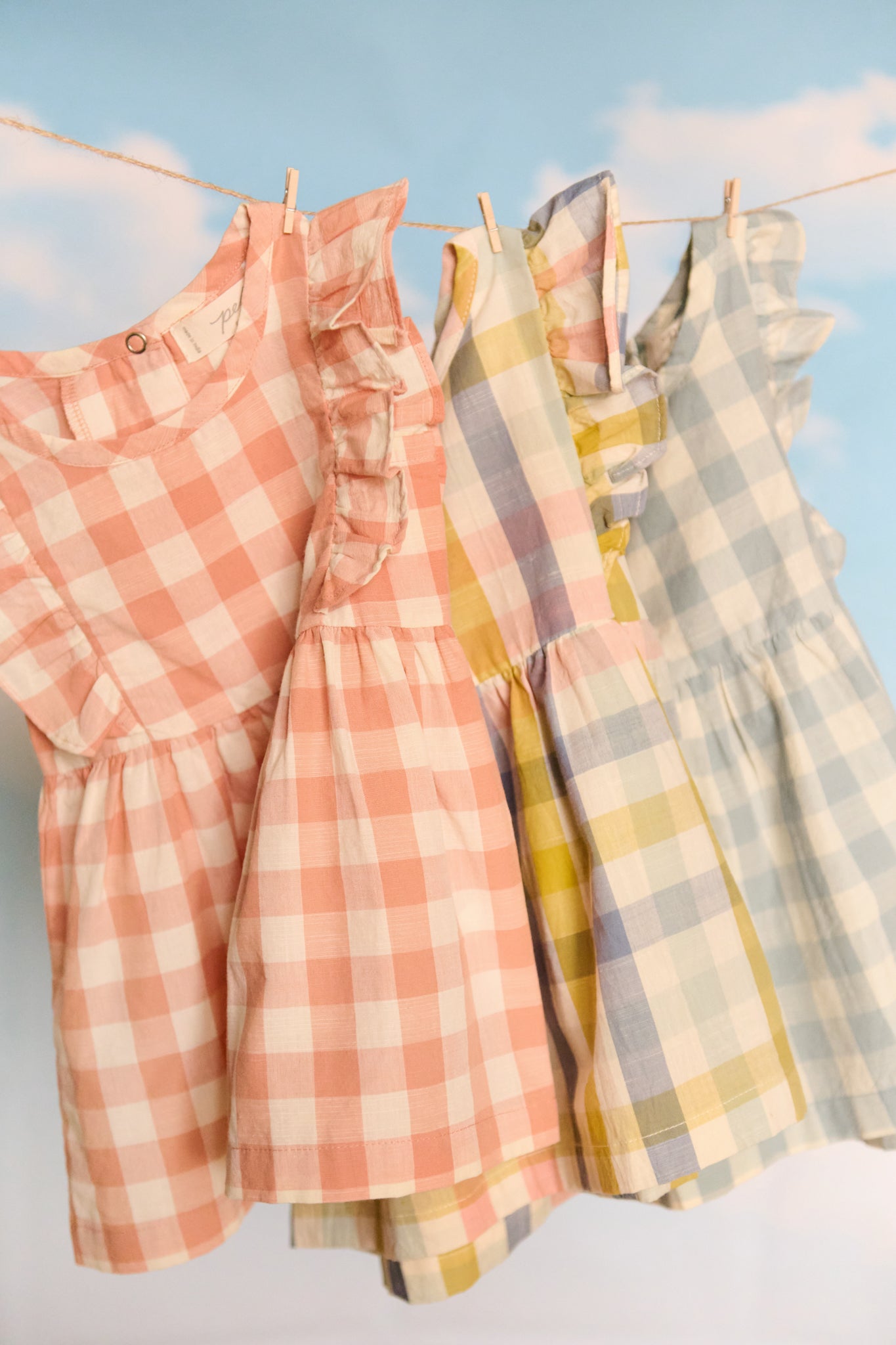 Checkmate Flutter Dress-Melon