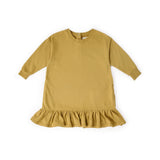 Kids French Terry Ruffle Hem Dress Dress Pehr Canada Dijon 6 T