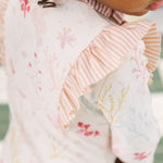 Swim Long Sleeve Ruffle One-Piece - Sea Bloom