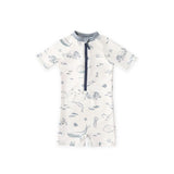 Swim Short Sleeve One-Piece - Life Aquatic