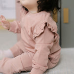 Pehr-French Terry Ruffle Sweatshirt-Soft Peony-2