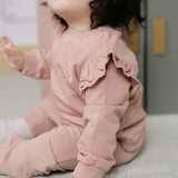 Pehr-French Terry Ruffle Sweatshirt-Soft Peony-2