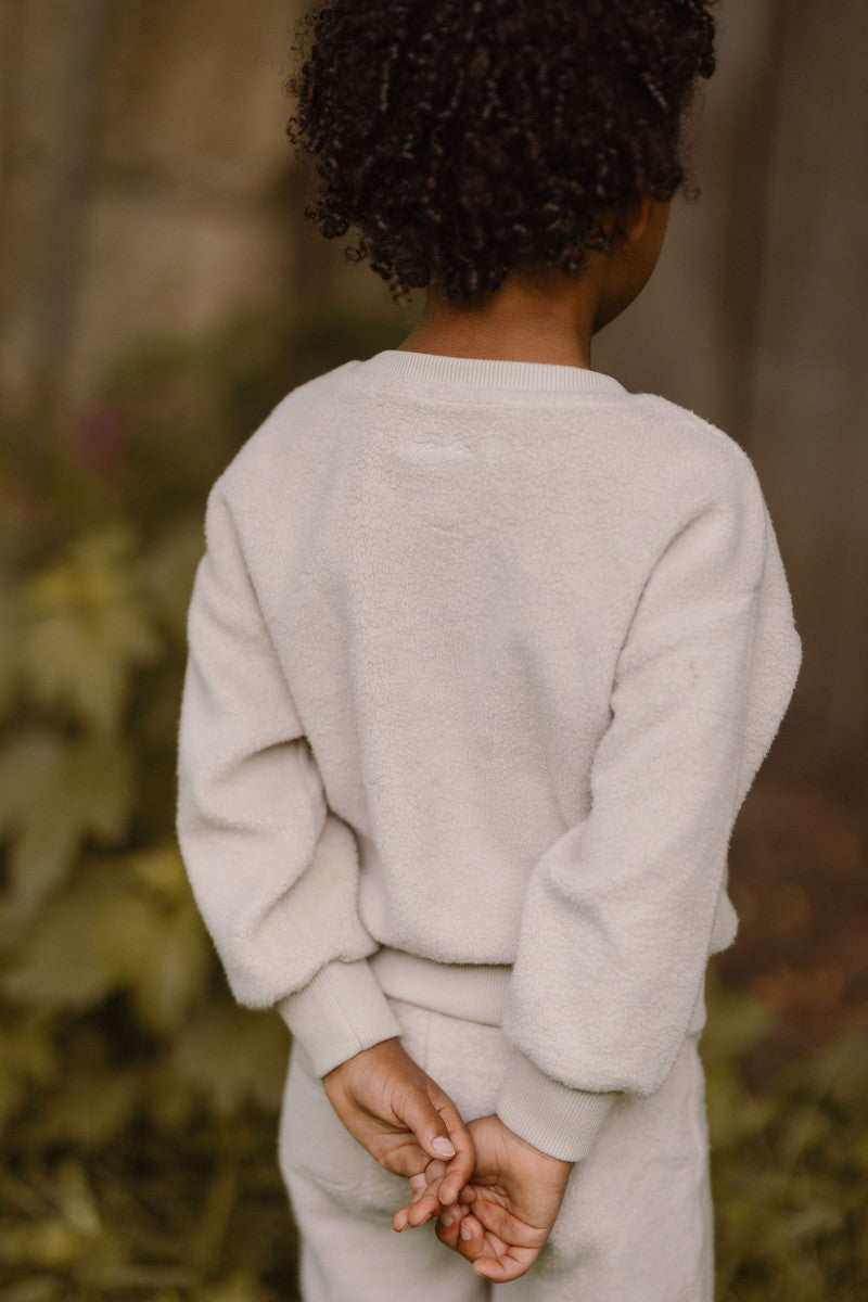 Teddy Fleece Kids Dropped Shoulder Sweatshirt Top Pehr Canada   