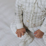 Pehr-Striped Crib Sheet-Stripes Away Pebble Grey-2