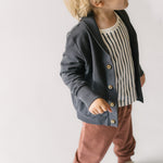 Pehr-French Terry Shawl Cardigan-Ink Blue-3