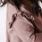 Pehr-French Terry Ruffle Sweatshirt-Plum-2