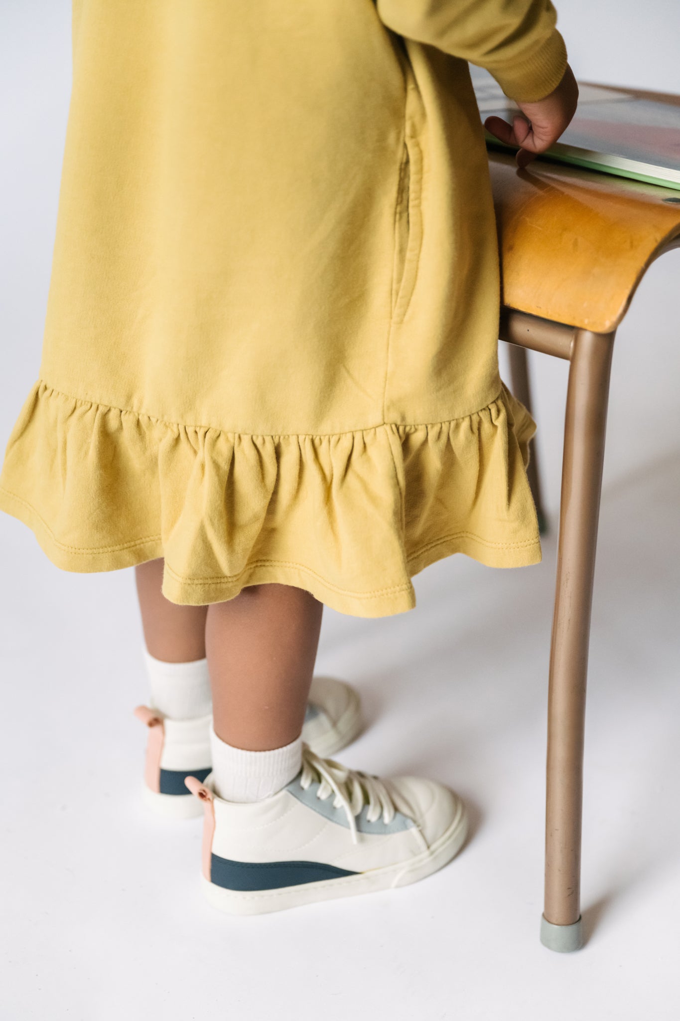 French Terry Ruffle Hem Dress Dress Pehr Canada