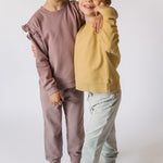 Pehr-Kids French Terry Ruffle Sweatshirt-Plum-2