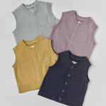 Pehr-French Terry Patch Pocket Vest-Dijon-7