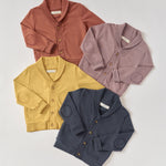 Pehr-French Terry Shawl Cardigan-Dijon-6