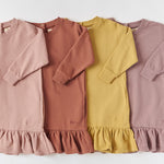 French Terry Ruffle Hem Dress Dress Pehr Canada