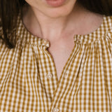 Pehr-Gingham Women's Blouse-Dijon-4