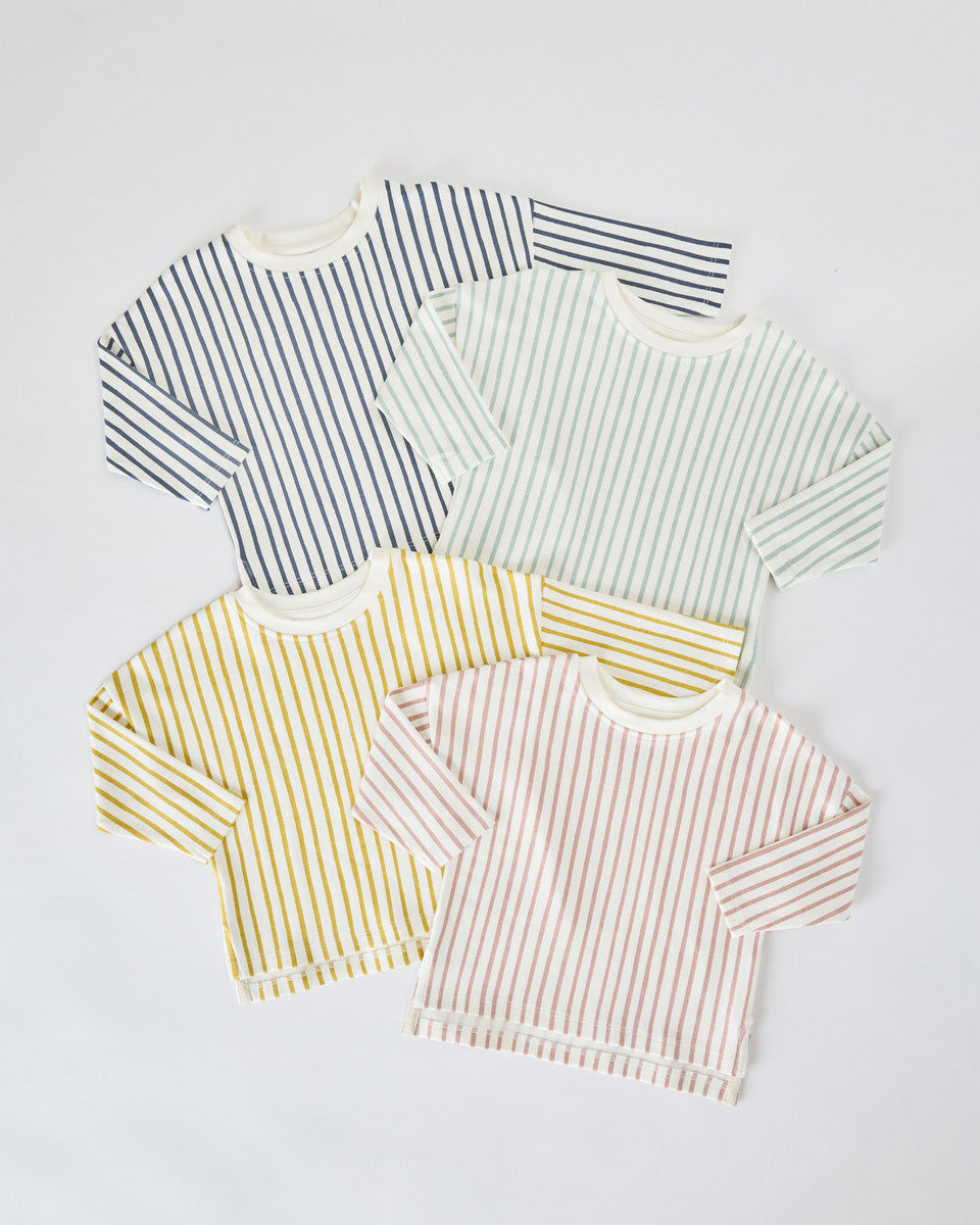 Pehr-Dropped Shoulder Long Sleeve Toddler Top-Stripes Away Ink Blue-6